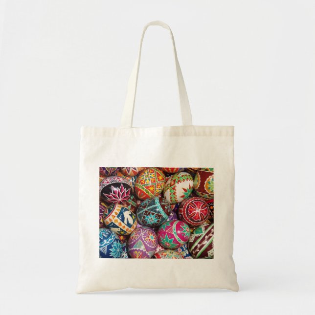 Bolsa Tote Saco ucraniano do ovo da páscoa (Frente)