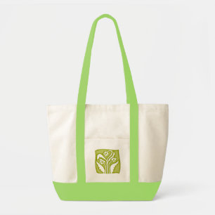 Bolsa Tote Saco verde do design de Leaft