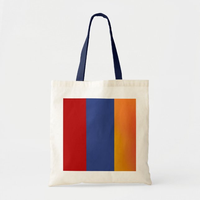 Bolsa Tote Saco Vermelho Azul Laranja (Frente)
