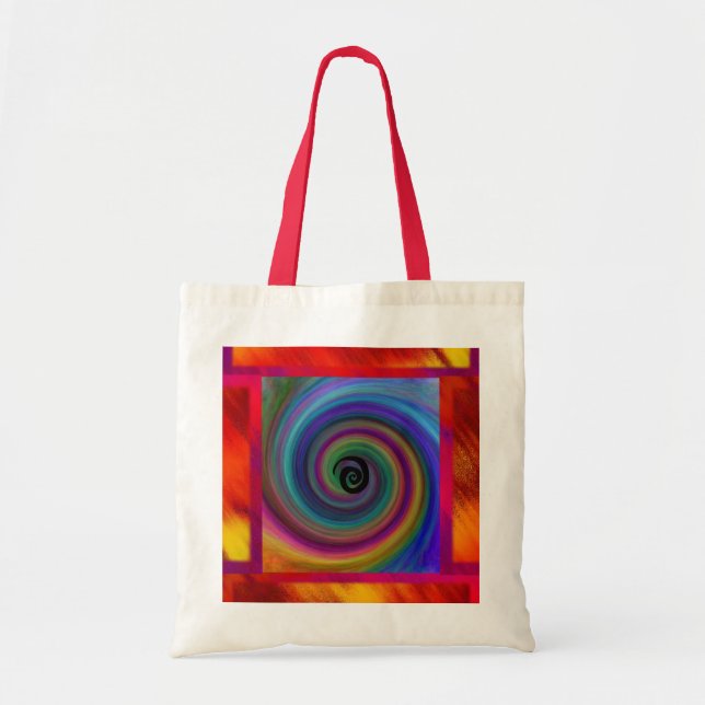 Bolsa Tote Saco Vermelho e Laranja (Frente)