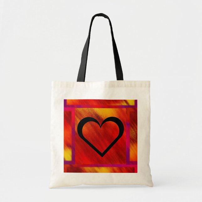 Bolsa Tote Saco Vermelho e Laranja (Frente)