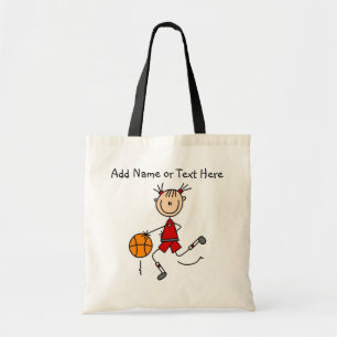 Bolsa Tote Saco vermelho personalizado do basquetebol da
