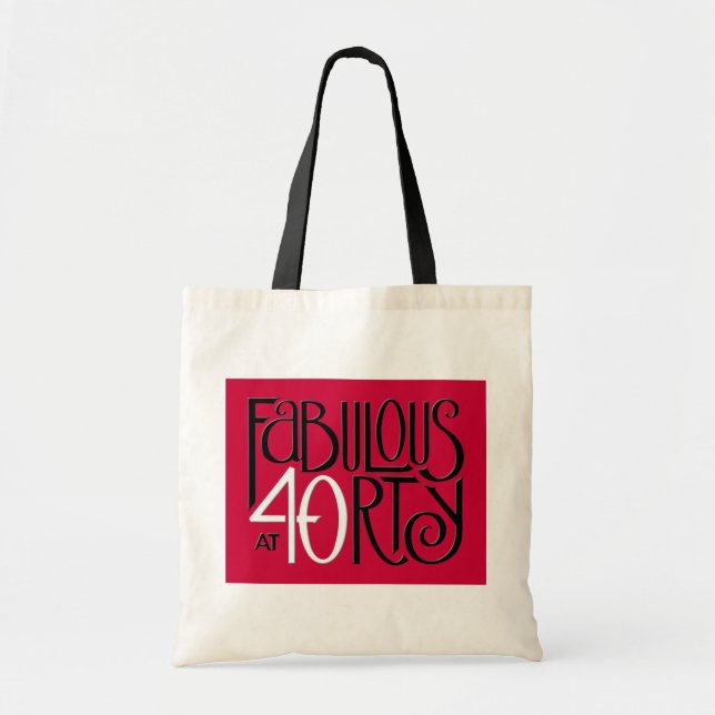 Bolsa Tote Saco vermelho preto 40 (Frente)
