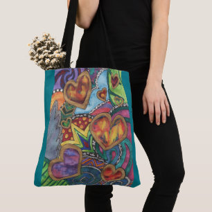 Bolsa Tote Sacola abstrata dos corações