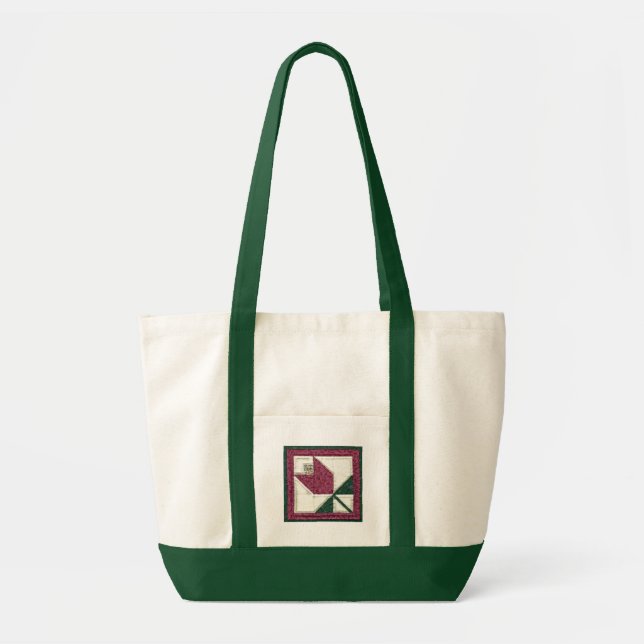 Bolsa Tote Sacola acolchoada da flor da tulipa (Frente)