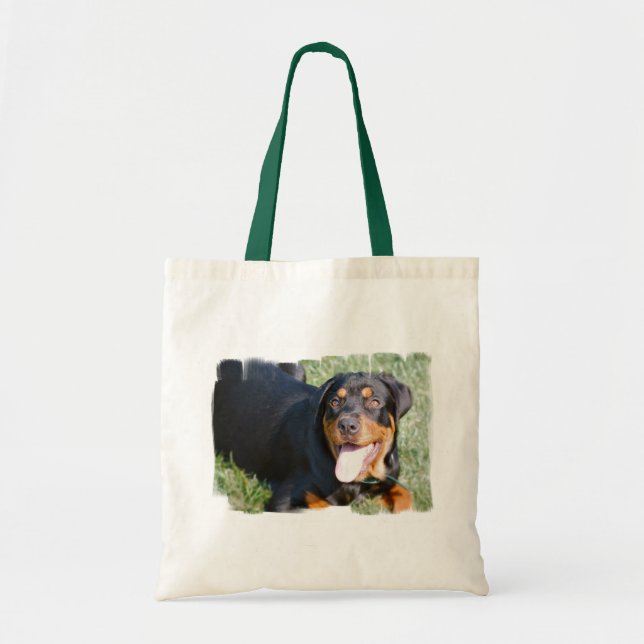 Bolsa Tote Sacola amigável de Rottweiler (Frente)