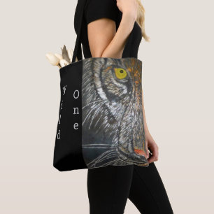 Bolsa Tote Sacola (ao) - retrato do gato grande