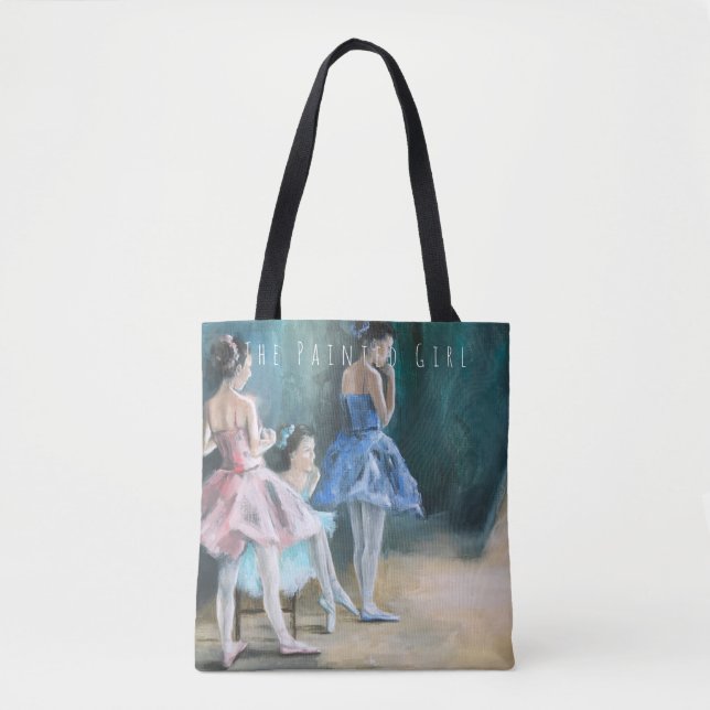 Bolsa Tote Sacola azul do dançarino das bailarinas "de (Frente)