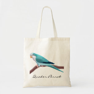 Bolsa Tote Sacola azul do papagaio do quacre