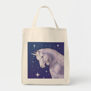 Bolsa Tote Sacola azul do unicórnio