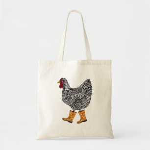 Bolsa Tote Sacola barrada da galinha da rocha