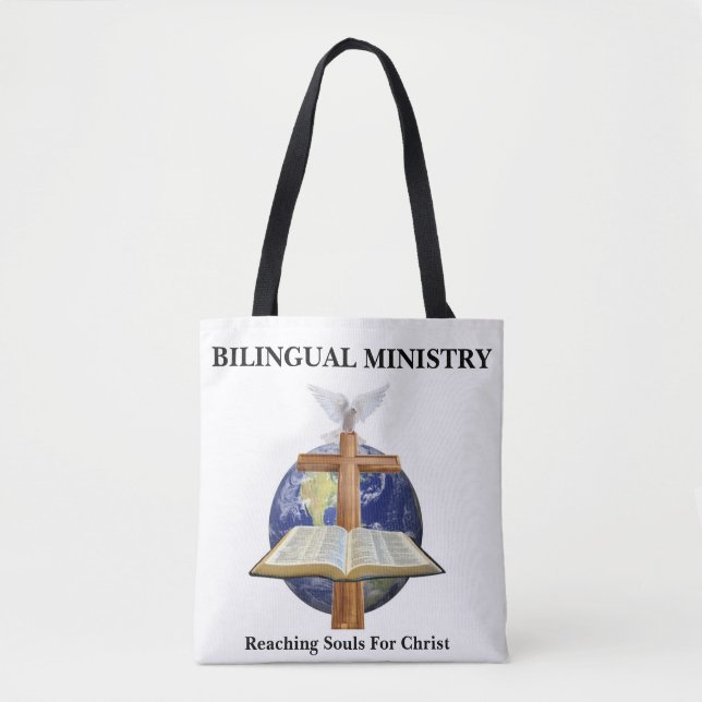 Bolsa Tote Sacola bilíngüe do ministério (Frente)