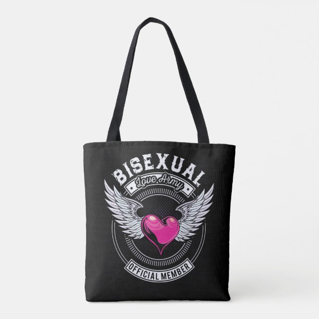 Bolsa Tote Sacola bissexual do exército do amor (Verso)