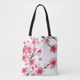 Bolsa Tote Sacola bonita & elegante da flor de cerejeira