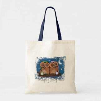Bolsa Tote Sacola bonito das corujas do sono