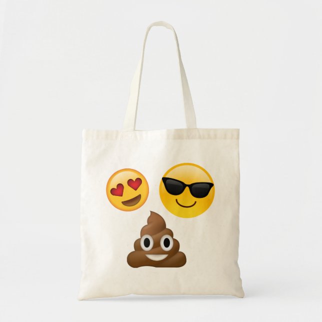 Bolsa Tote Sacola bonito de Emoji (Frente)
