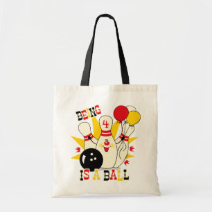 Bolsa Tote Sacola bonito do aniversário do Pin de boliche