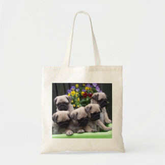 Bolsa Tote Sacola bonito do filhote de cachorro do pug