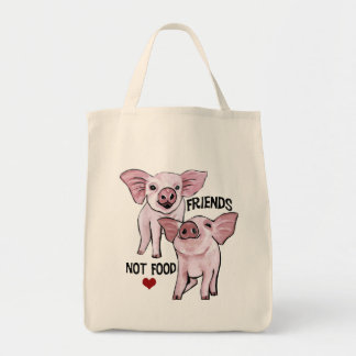 Bolsa Tote Sacola bonito do mantimento dos porcos da comida