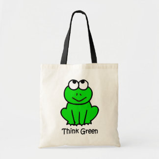 Bolsa Tote Sacola bonito do pense verde do sapo