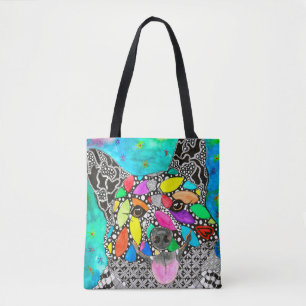 Bolsa Tote Sacola bonito e colorida do Corgi de Galês do
