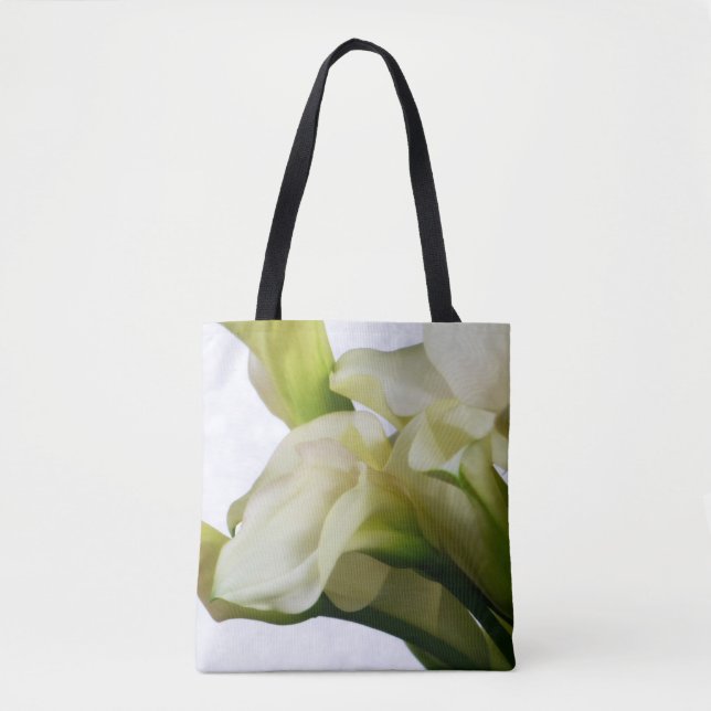 Bolsa Tote Sacola branca LK do lírio de Calla (Frente)