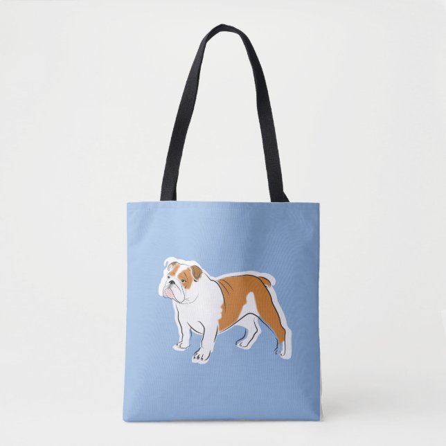Bolsa Tote Sacola britânica do buldogue (Frente)