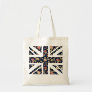 Bolsa Tote Sacola britânica floral da bandeira