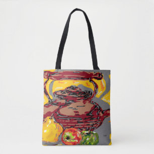 Bolsa Tote Sacola: Chaleira com fruta