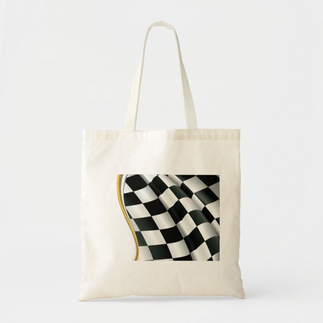 Bolsa Tote Sacola Checkered da bandeira (Frente)
