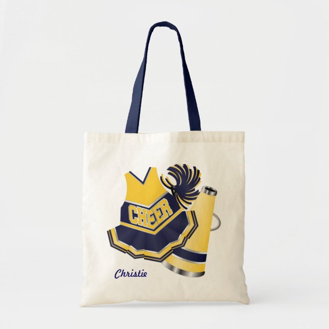 Bolsa Tote Sacola Cheerleading azul (Frente)