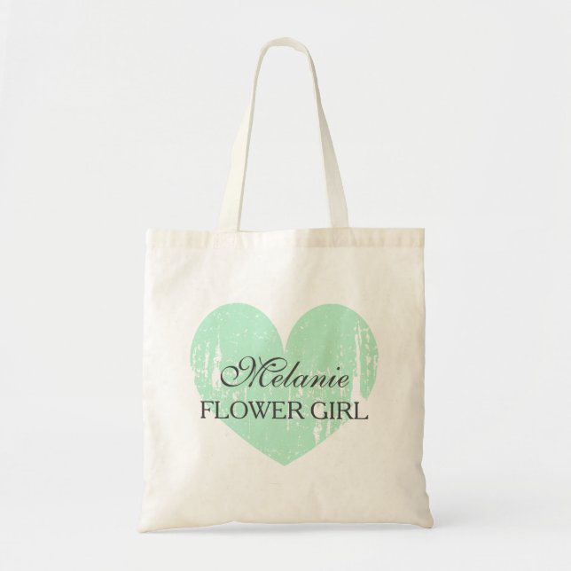 Bolsa Tote Sacola cinzenta do casamento do florista da (Frente)