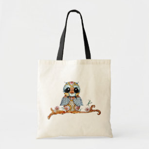 Bolsa Tote Sacola colorida lunática da coruja