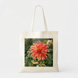 Bolsa Tote Sacola com a grande flor alaranjada