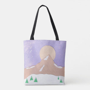 Bolsa Tote Sacola com cena da montanha