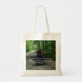 Bolsa Tote Sacola com citações de Thoreau e a foto original