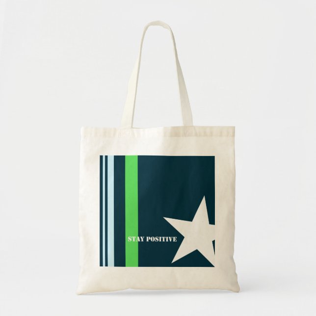 Bolsa Tote Sacola com uma mensagem positiva (Frente)