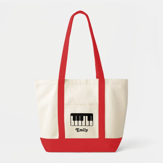 Bolsa Tote Sacola conhecida da música do piano de Emily (Frente)