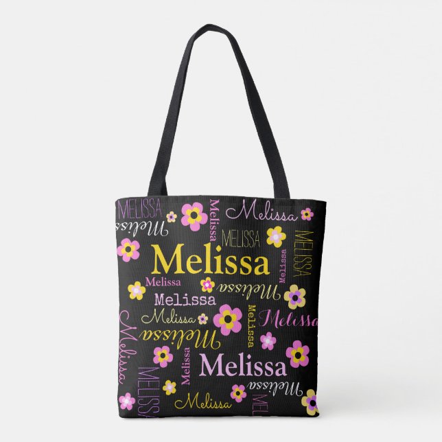 Bolsa Tote Sacola conhecida feita sob encomenda de Melissa da (Verso)
