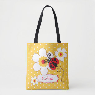 Bolsa Tote Sacola conhecida gráfica das meninas de flores do