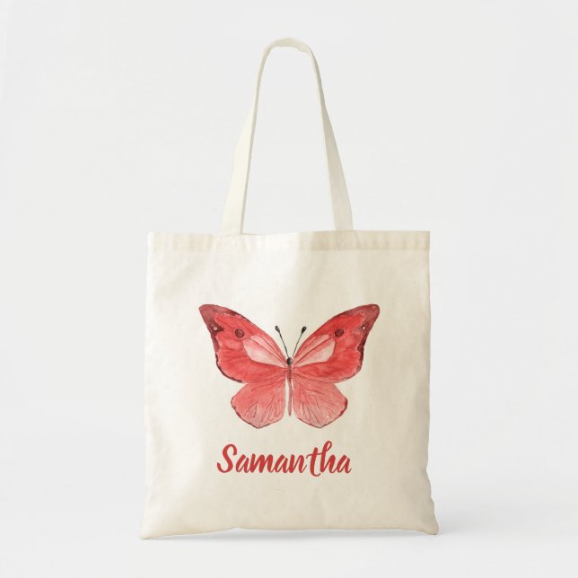 Bolsa Tote Sacola conhecida personalizada da borboleta da (Frente)