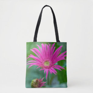 Bolsa Tote Sacola cor-de-rosa brilhante da flor