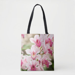 Bolsa Tote Sacola cor-de-rosa da orquídea reusável