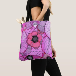 Bolsa Tote Sacola cor-de-rosa da surpresa
