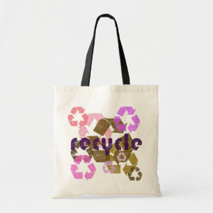 Bolsa Tote Sacola cor-de-rosa do estilo do vintage do símbol