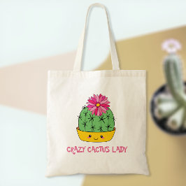 Bolsa Tote Sacola Crazy Cactus Lady | Ideia de Presente para 