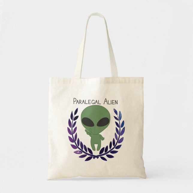 Bolsa Tote Sacola da alienígena do Paralegal (Frente)