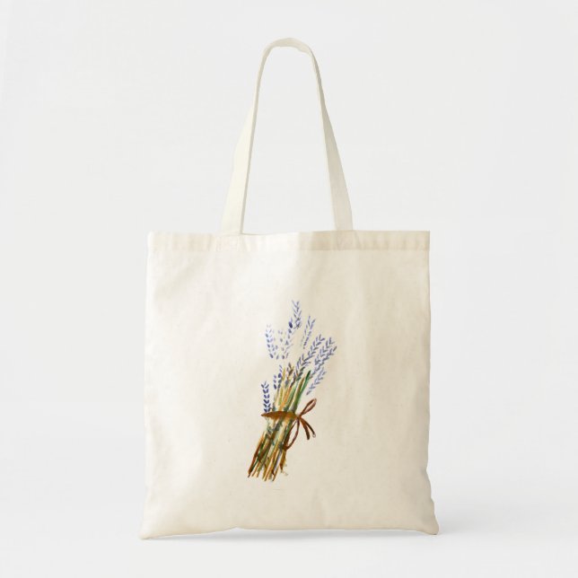 Bolsa Tote Sacola da Aquarela da lavanda (Frente)