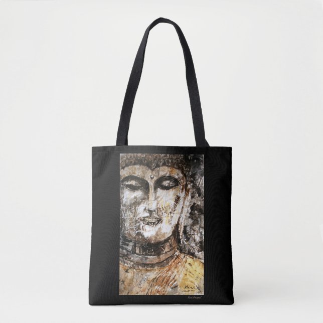 Bolsa Tote Sacola da arte de Buddha (Frente)