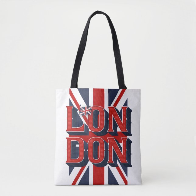 Bolsa Tote Sacola da bandeira de Londres (Frente)